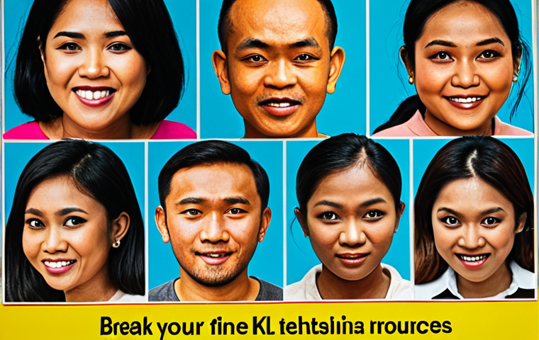 **Prompt:** A vibrant public service announcement poster in Kuala Lumpur, featuring diverse Malaysians sharing their experiences with mental health and encouraging others to seek help. The poster includes the tagline "Break the Stigma, Find Your Strength," with contact information for local mental health resources. Focus on warm, inviting colors and a sense of hope.
